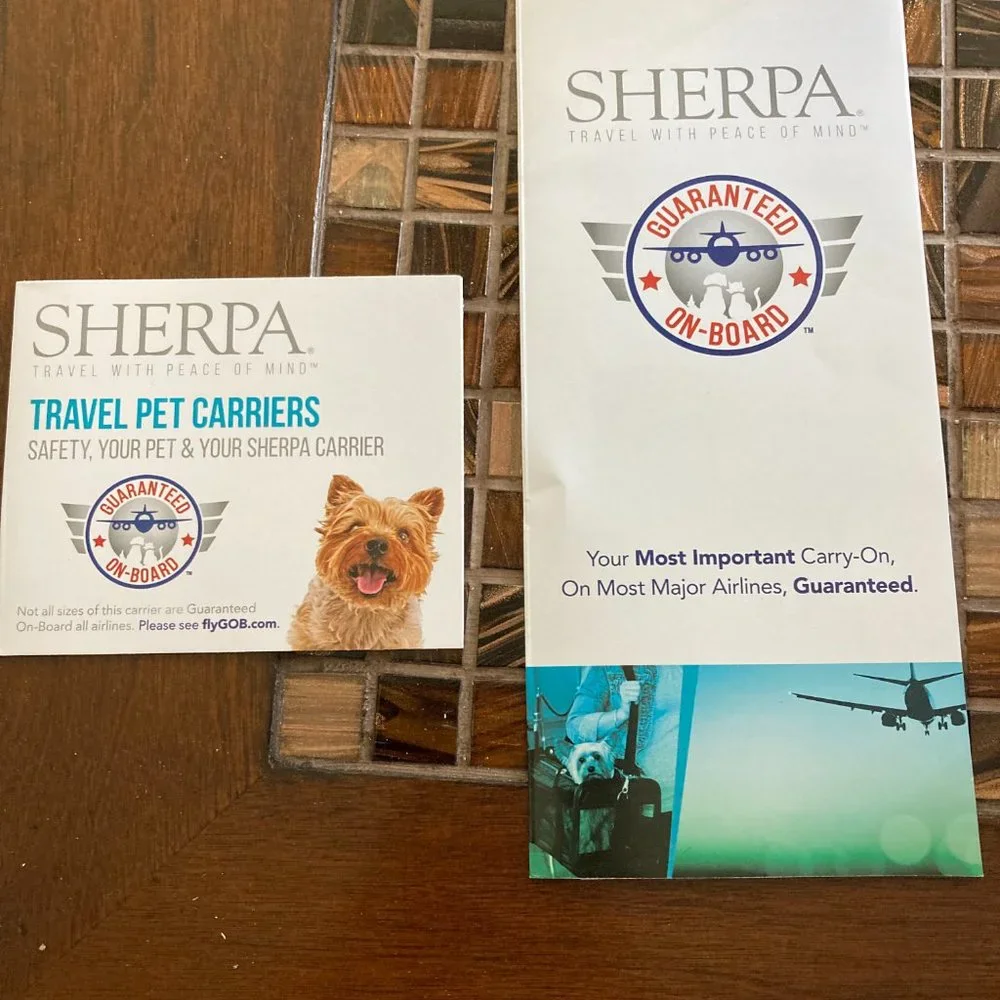 Brand new Sherpa small pet carrier, flight certified, never used